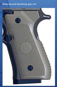 The wrap around backstrap for larger hands.