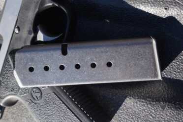 Kahr CT380--The Perfect Pocket Pistol? Welded steel mags that show each round clearly--a nice touch.