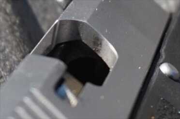 Kahr CT380--The Perfect Pocket Pistol? Look into the slide and you will see how carefully each of these guns is milled. Tha angles are precise and intentional.