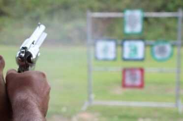 The kick from the stock Hornady shows why so many use light loads in .38.