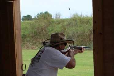 I had a great time shooting with these old coots. They're fast, too--two shells in the air, and a third on the way.