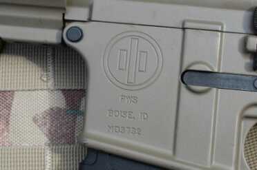 New PWS Shaw's All MK114 On the other side of the mag well is PWS's logo.