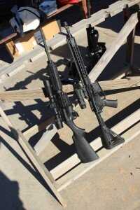 50 State Legal AR-15 - Ares Defense SCR ARES SCR on the left. It looks like an AR, but that stock?