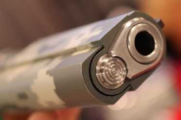 Coonan's Kicking Compact .357--SHOT Show 2015 This one has a traditional barrel bushing.