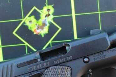 The hole from 5 shots from 15 yards.