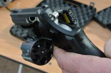 Korth's 9mm Revolver--SHOT Show 2015 Sky Marshal with the Korth laser mounted