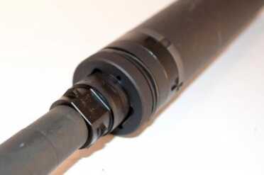 The Trifecta MAAD mount installed on the Trifecta Flash Hider. 