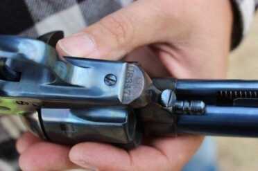 Note the base/cylinder pin and screw.  The screw in the originals are a lot smaller than this one. 