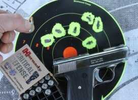 Hornady Critical Defense tightened the group up some. 