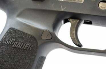 I quickly learned to use these depressions for my firing hand thumb to keep it out of the way of the slide release lever.