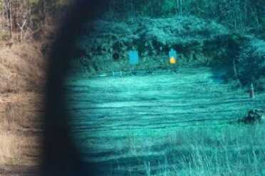 From 100 yards, the reticle is too large for surgical work.