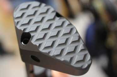 The pad on the back of the stock.