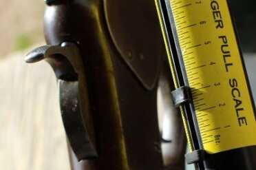 Trigger breaks right at 3 pounds. 