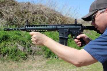 The shorter barrel allows for a compact package, but it isn't short enough to need SBR paper work.