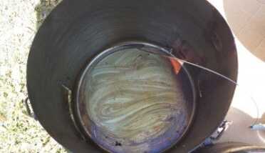 The entire stove was coated in *something* that looked like dried up used motor oil. 