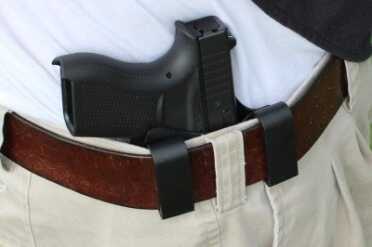 People think that because the 42 is larger than other .380s, it will be harder to conceal. Not so. Here it is in the Bravo Concealment.