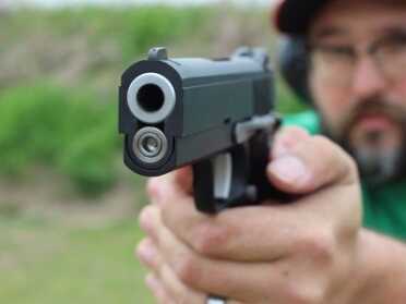 .357 Shoot-off--Coonan Vs. Python A pistol offers more usable surface space for two handed grips. The result, for me at least, is more control.