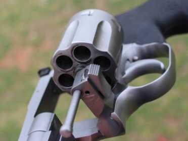 The New Dan Wesson .357, Back with a Vengeance The cylinder rotates clockwise, the same direction as the crane, reducing wear on the moving part.