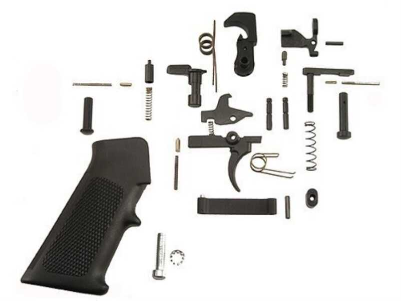 Build an AR-15: Tools and Materials Most parts kits look the same, but there are some distinctions we'll get into in greater detail. This lower kit is from Midway.