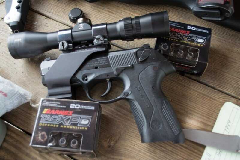 I tested accuracy using a Bushnell Elite 3500 Handgun Scope in order to eliminate "iron sight" error as much as possible.