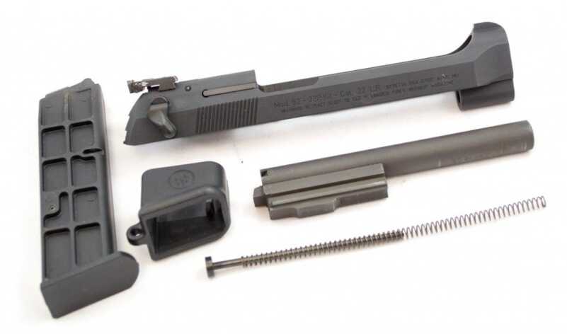 In the box: Slide, barrel, magazine and magazine loading tool.