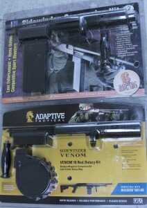 The bottom package is our test kit. It came with one rotary magazine. We also tested a single stack 5 round. On the top is my old Knox Sidewinder package from the 90s that is still unopened. The product has gone through a few owners and iterations over the years. This is not a new idea or prototype product. 