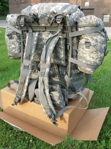 Make sure that your pack is sufficient size to carry what you can physically carry, and don't discount using extra space to hold other bags, like duffel bags, in case you need them down the road.  Make sure you get a frame pack, even if you don't get this specific one.  Older ALICE packs are really cheap, and they are huge. 