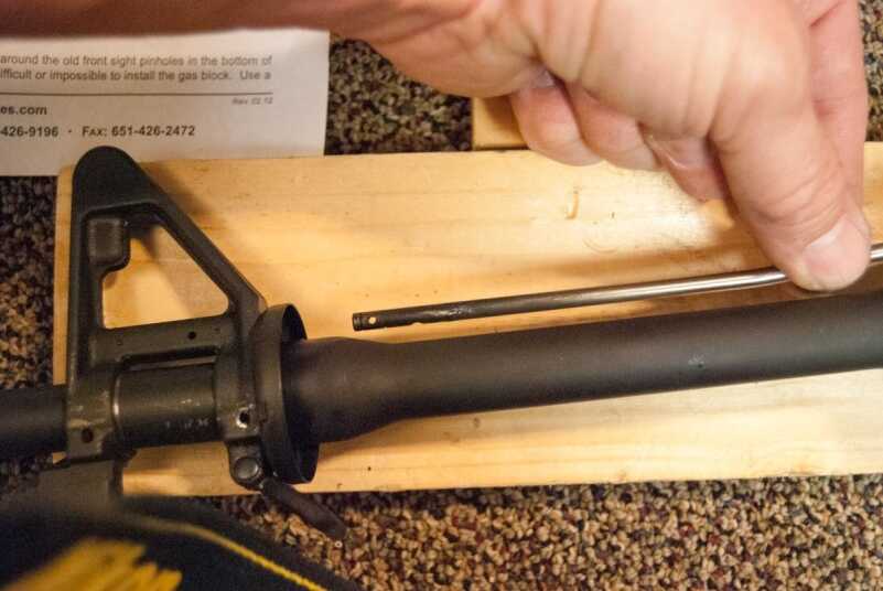 Build an AR-15: Direct Impingement or Piston Operation? On a direct impingement AR-type rifle, the gas tube connects to the gas block and/or front sight and directs gas back to the bolt carrier group in the receiver.