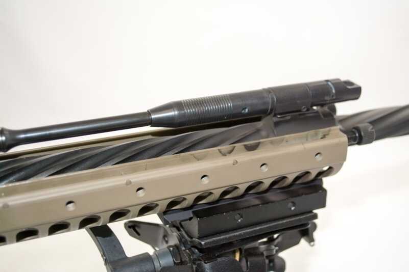 Build an AR-15: Direct Impingement or Piston Operation? The fully installed gas piston and operating rod on the LWRC.