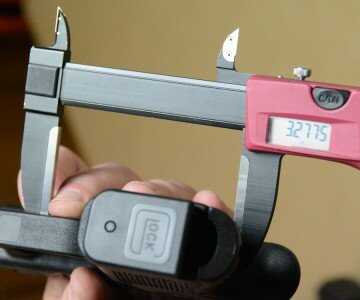 The grip on the GLOCK isn't the fattest double stack around, but some still have trouble getting enough finger on the trigger. 