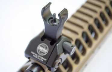 Gun Review: LWRC R.E.P.R. 20 .308 Sniper Model The LWRC flip up sights are outstanding.