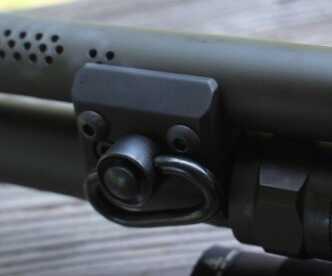 The 870 Perfected? Nighthawk's Shotguns QD mounts on the barrel clamp.