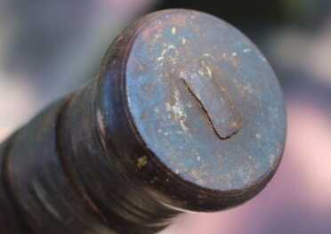 Some pommels are peened, some pinned. 