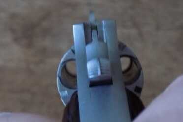 Not much of a sight picture, but practical for a gun this small.