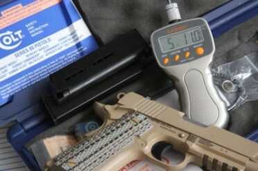 Series 80 Colts have been criticized for having a spongy trigger, but I found this gun to be very crisp and consistent at a predicable break under 6 lbs. 