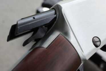 Henry Frontier Carbine Evil Roy Edition Watch your thumb when the action opens. If you have big fumbly hands like I do, the hammer and/or bolt may catch.