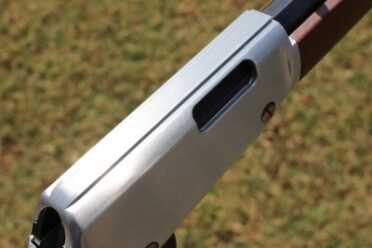 Henry Frontier Carbine Evil Roy Edition The grooves on the top of the receiver are for the attachment of a cope and to break up glare.