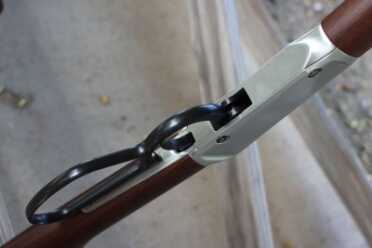 Henry Frontier Carbine Evil Roy Edition HEre you can see where the receiver comes together. The fit is perfect.