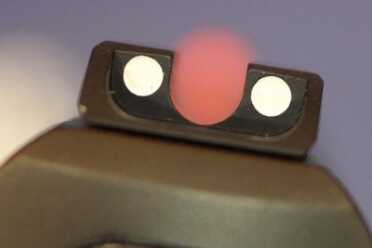 Easy to see between the white dots.