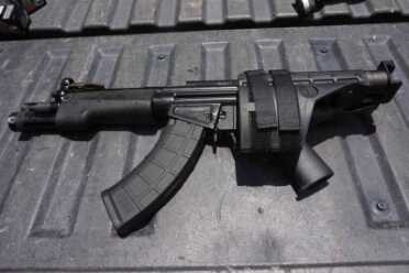 The folding brace helps cut out some of the length. 