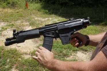 Mag changes are not as graceful as they could be on a SBR or full sized rifle, because you have to support the weight with one hand.