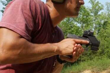 As you move the optic into your field of vision, you will see the increase in speed of target acquisition.