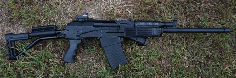 The gun isn't terribly heavy, but it is long. 