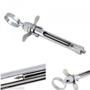 A dental syringe is used with disposable vials of Lidocaine. Buy regular syringes and needles if you can only get the Lidocaine in the larger bottles. 