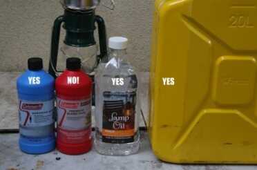 For most of us living in urban and suburban areas, kerosene by the gallon is not available. Fortunately regular diesel fuel and home heating oil burns just as clean and clear in these lanterns as kerosene. You cannot use gasoline or Coleman white gas fuel though. 