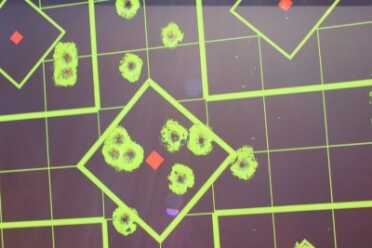 Gallery Gun Fun Henry's Pump 22 25 Yards from the shoulder. 5 in the center where shot for a group the others were going as fast as I could.