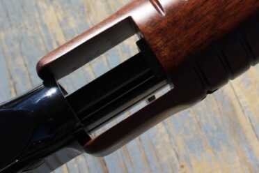 Gallery Gun Fun Henry's Pump 22 The slide is cut to allow it to travel back over the receiver.