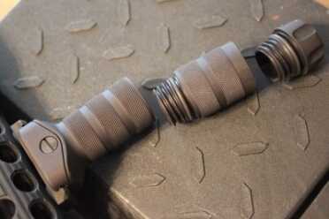 The Troy grip is modular. 