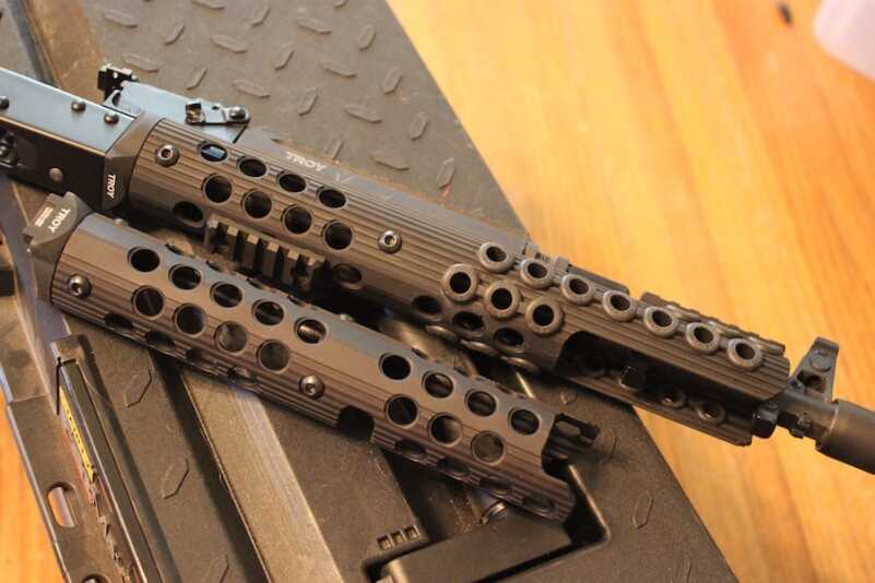 The Troy forends come in short and long versions.