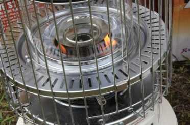 I didn't compare these heaters with kerosene, but this is the smaller Kero-World heater just getting going with diesel. After the wick was soaked, it took about 5 minutes for the flow to reach steady. 